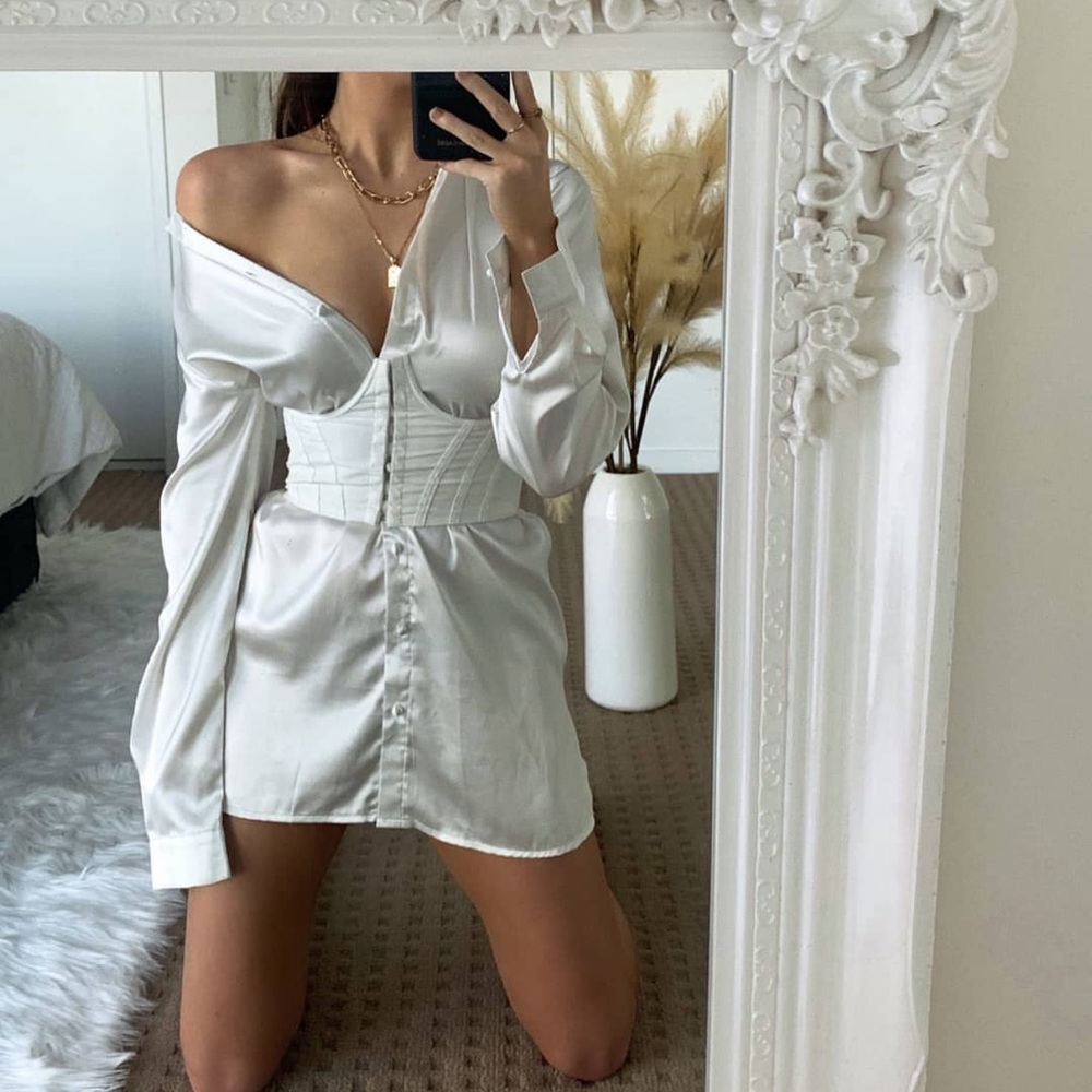 Princess Polly: Sinner Corset and Satin Mini Dress